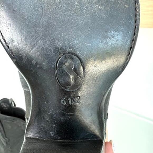 Stallion Boot Co. Black Calf and Caiman Gallegos Handmade Cowboy Boots Size 6.5 - Picture 6 of 12